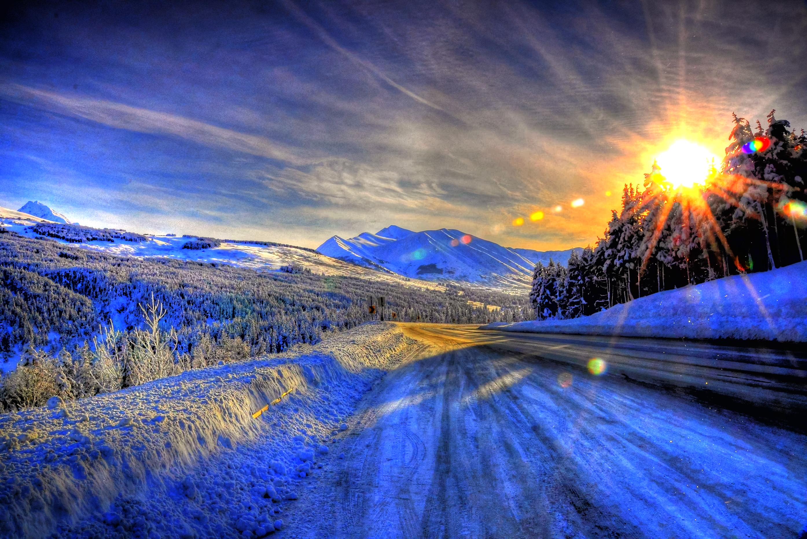 Winter Roads Of Alaska Wallpaper