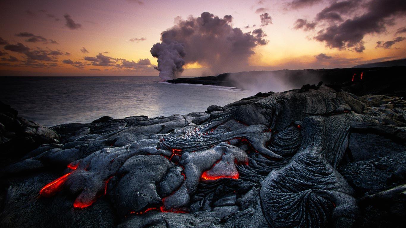 Hawaii Volcano Wallpaper Top Background