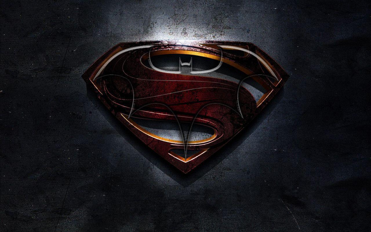 Superman And Batman Logo Wallpaper