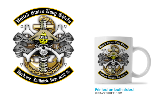 Us Navy Chiefs Hardcore Initiated Deal With It Coffee Mug