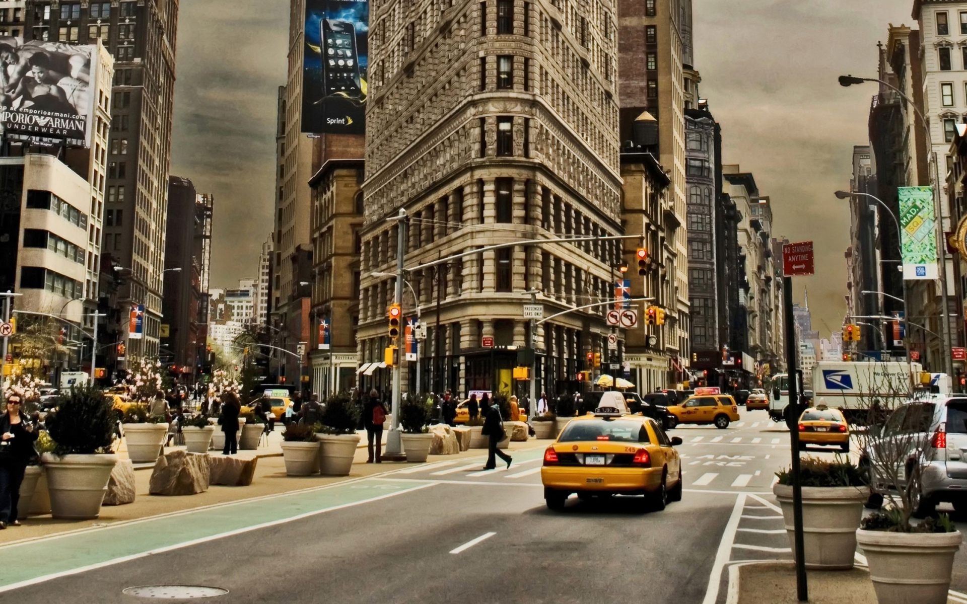 1920x1200 New york City Building Street Cars Traffic Wallpaper 1920x1200