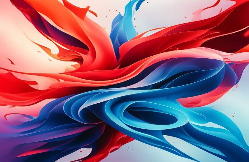 Red And Blue Fire Wallpaper