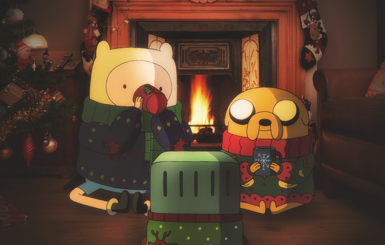 Wallpaper New Year Jake Adventure Time