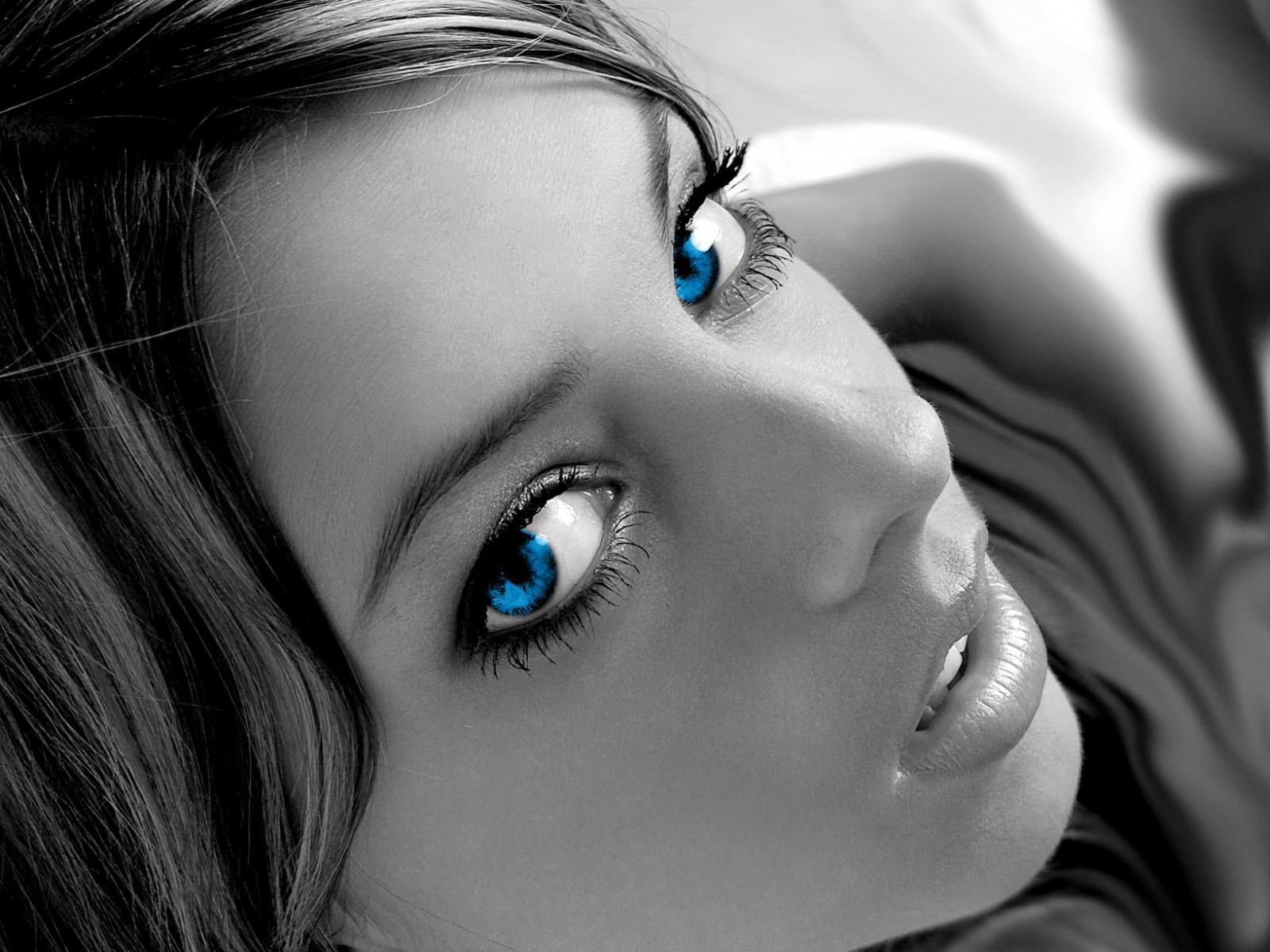 Digital Blue Eyes Wallpaper Stock Photos