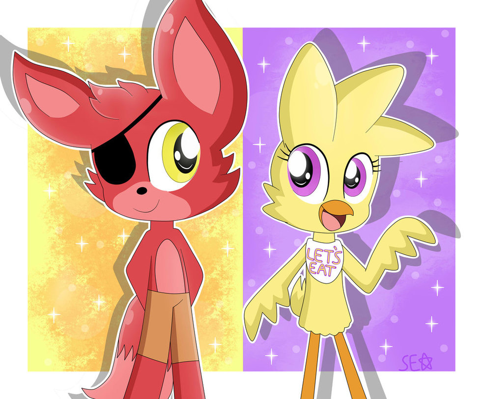 Foxy And Chica By Supererikastar