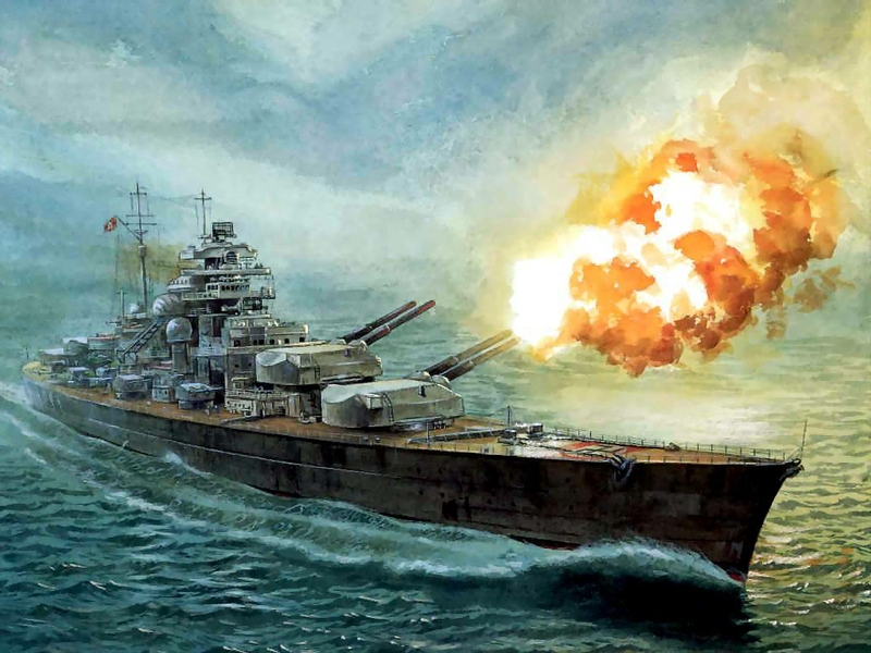 military ships destroyer navy bismarck 1024x768 wallpaper