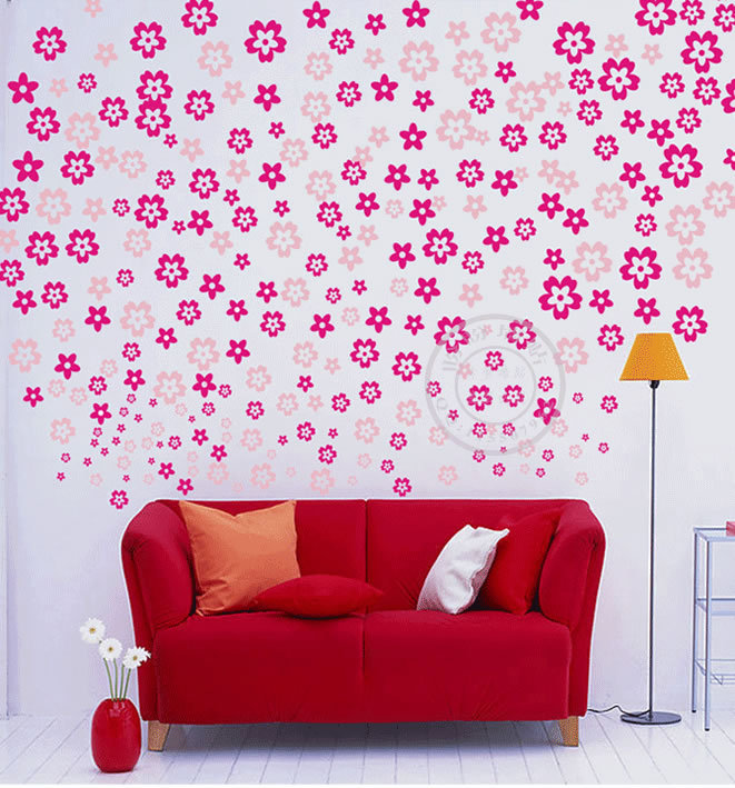 Flowers Butterfly Wallpaper Wall Decals Tv Decal In Stickers