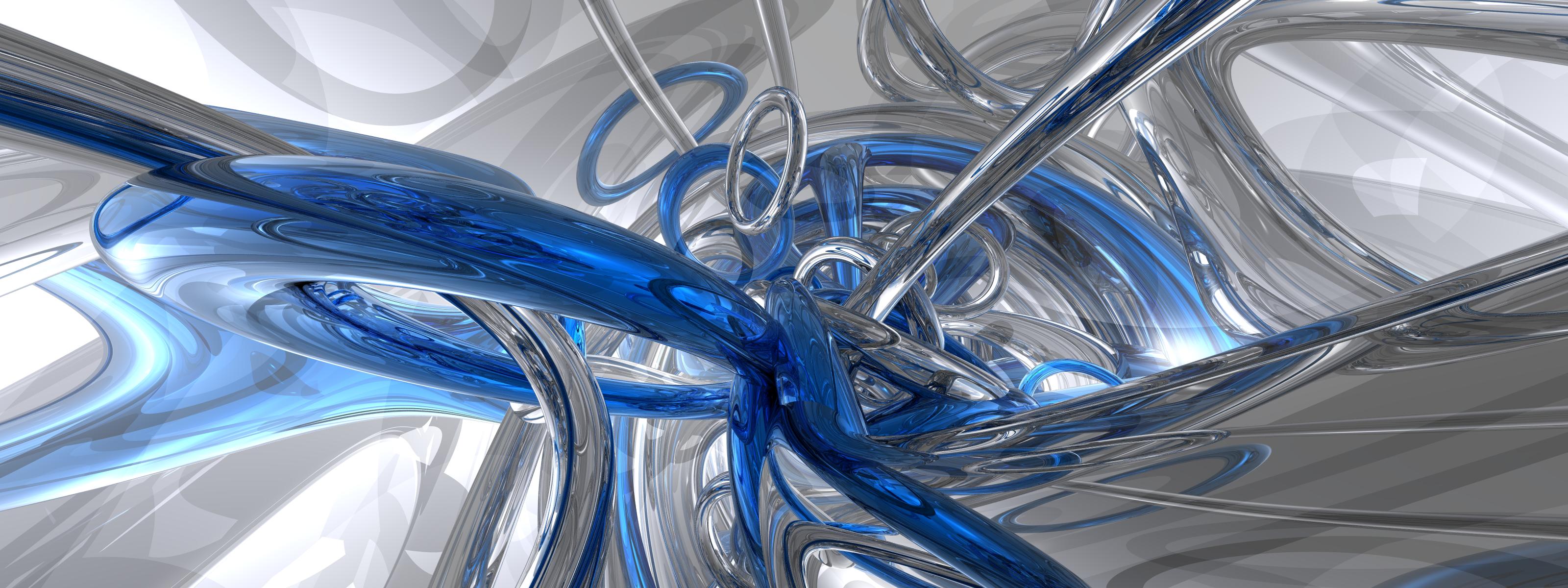 Abstract Blue Silver Wallpaper Hq