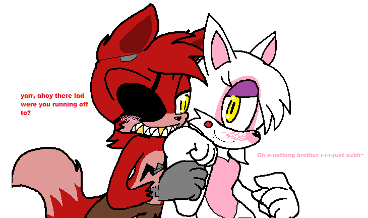 Foxy And Mangle Sliding Love By Misse The Cat