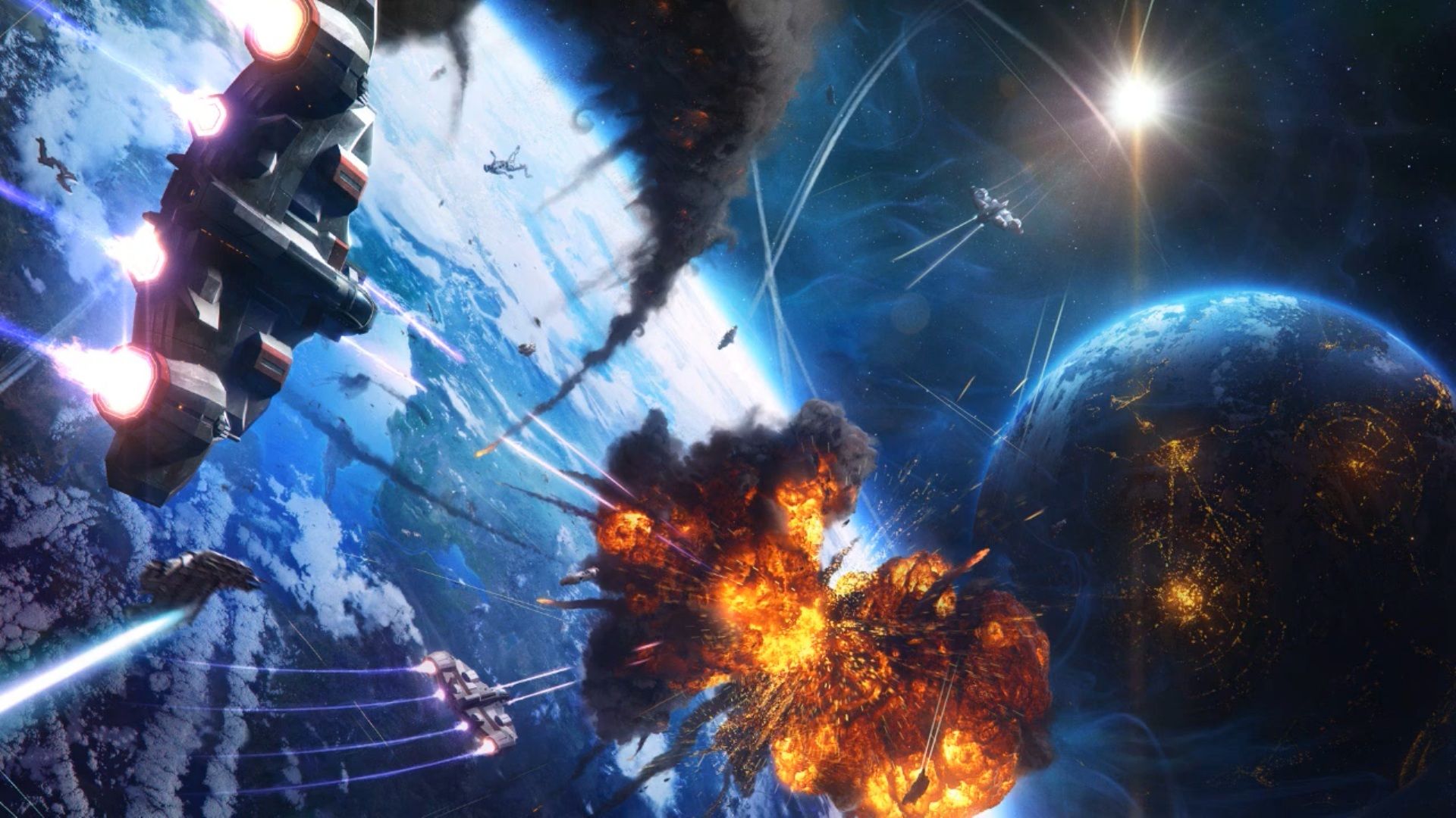 Space Battle Wallpaper Sci Fi Battles