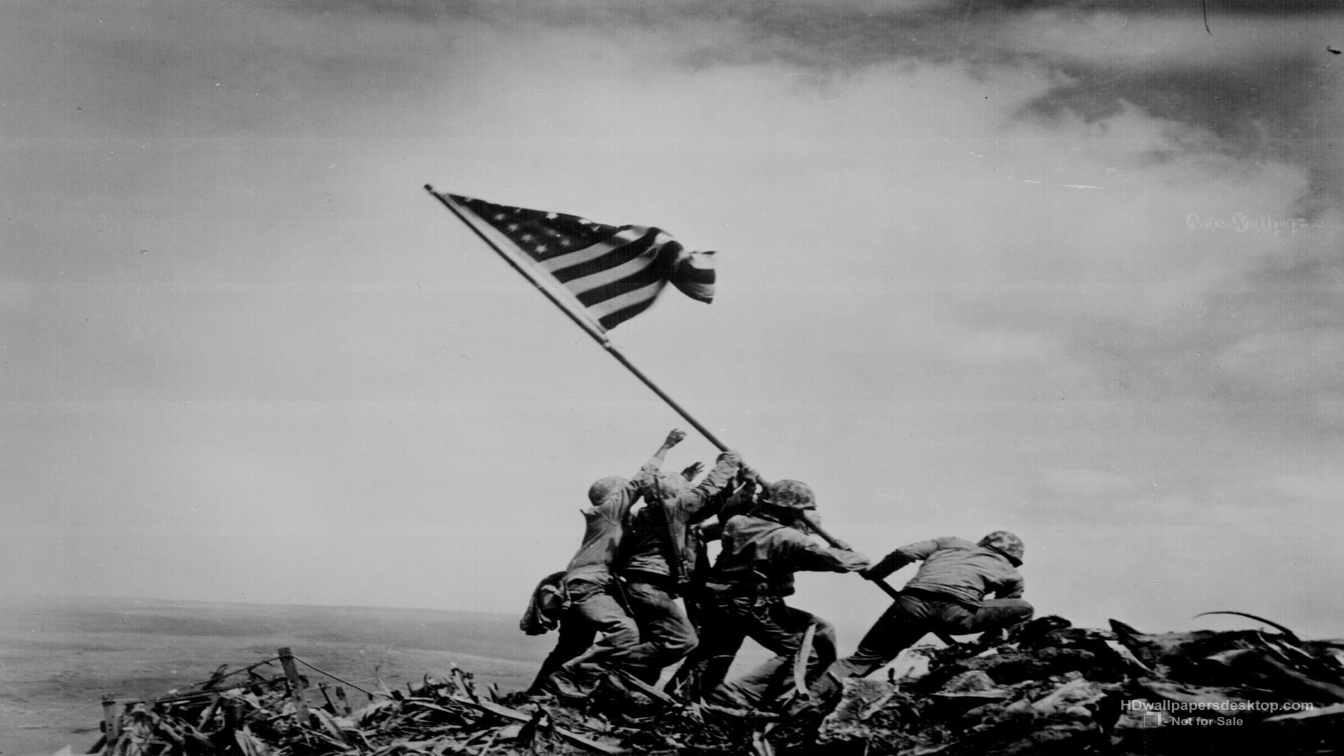 Flag Raising on Iwo Jima Wallpaper Photography Photo Joe Rosenthal