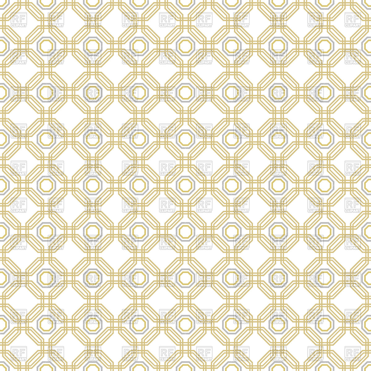 Geometric Abstract Golden Octagon Background Vector Image Of