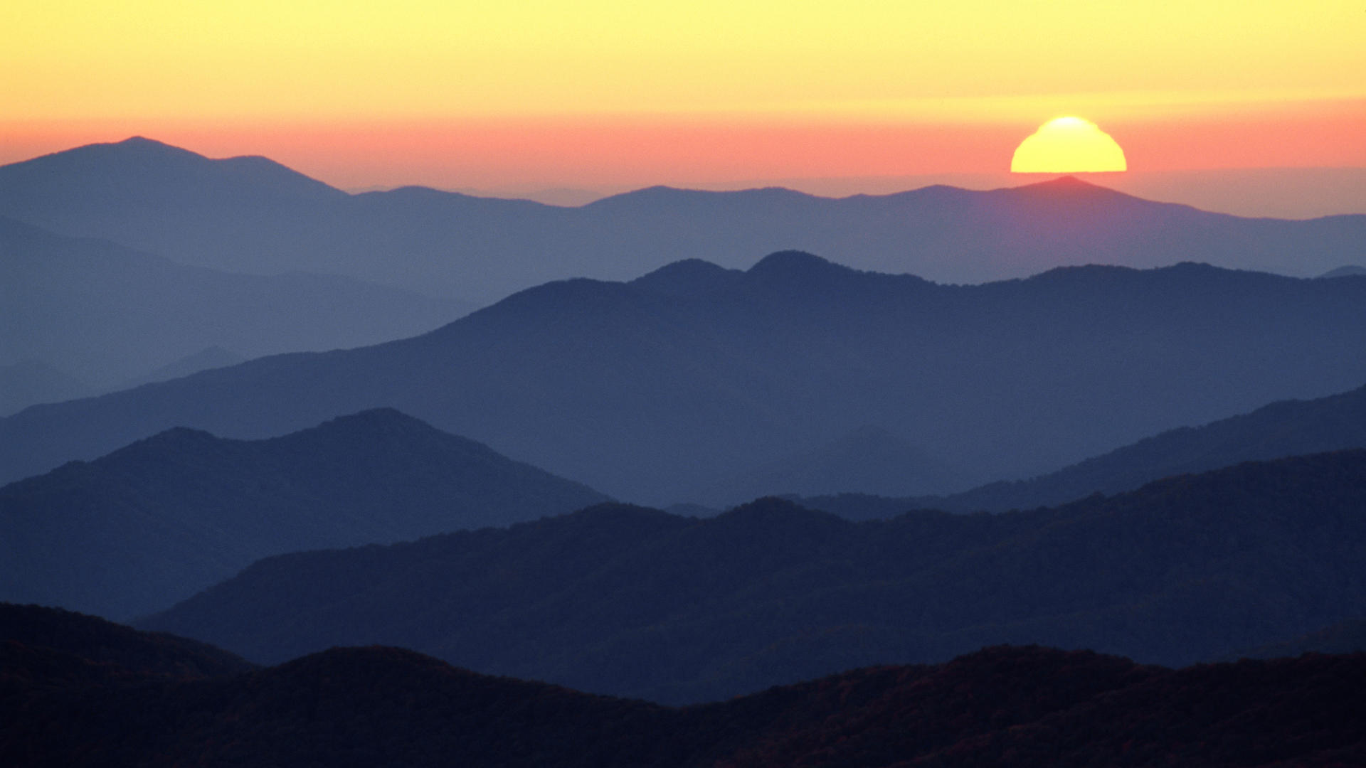 Great Smoky Mountains At Sunset Tennessee Cool Background
