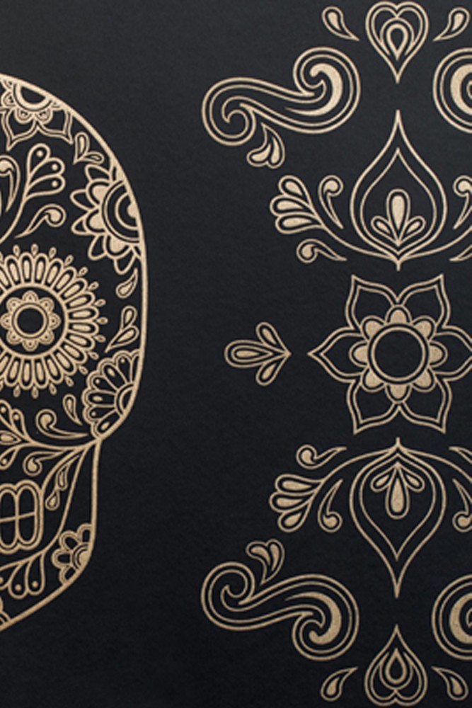 Day Of The Dead Skull Wallpaper Oh Larceny Check It Out