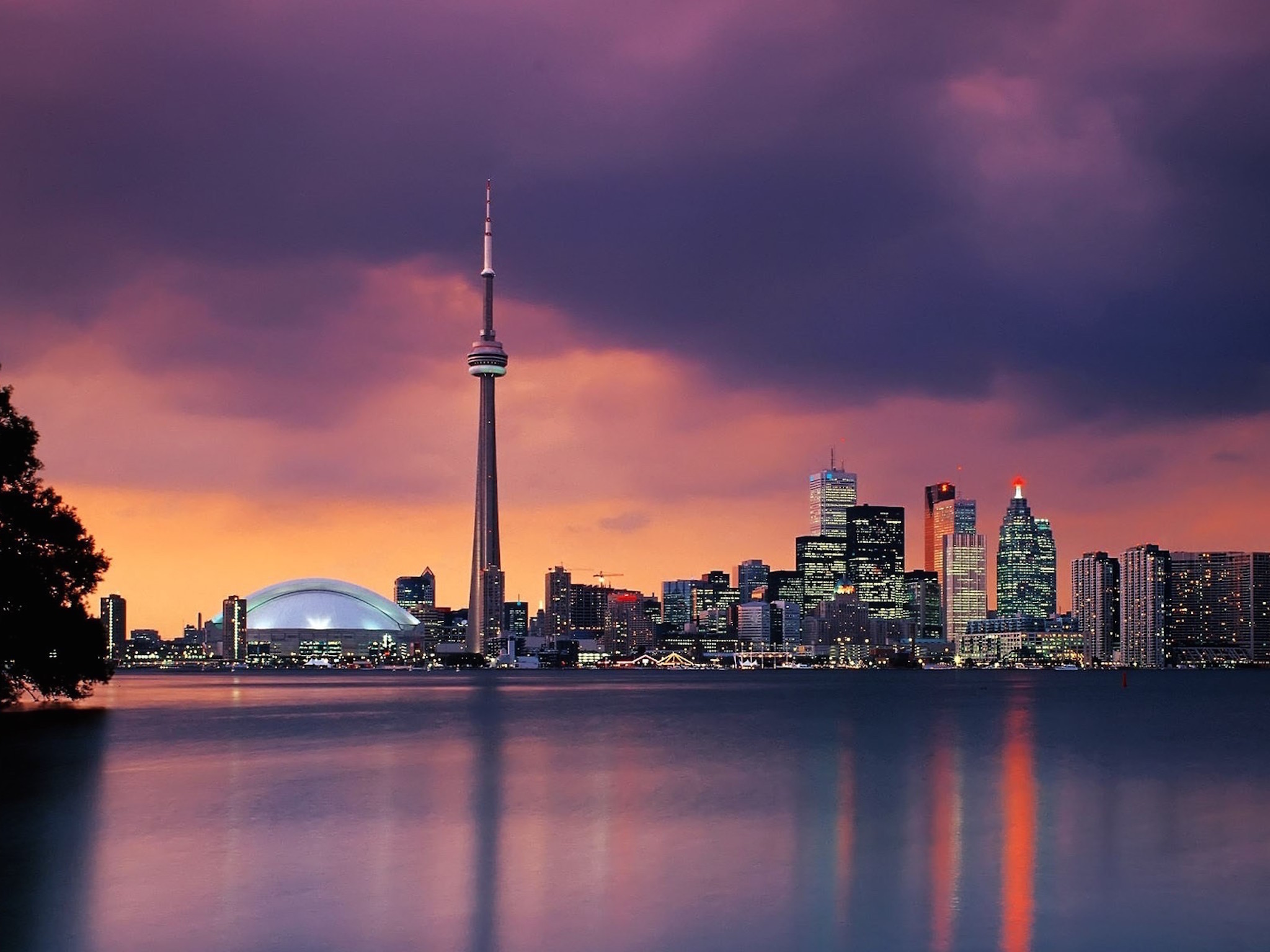 Toronto Skyline Wallpaper Travel Background