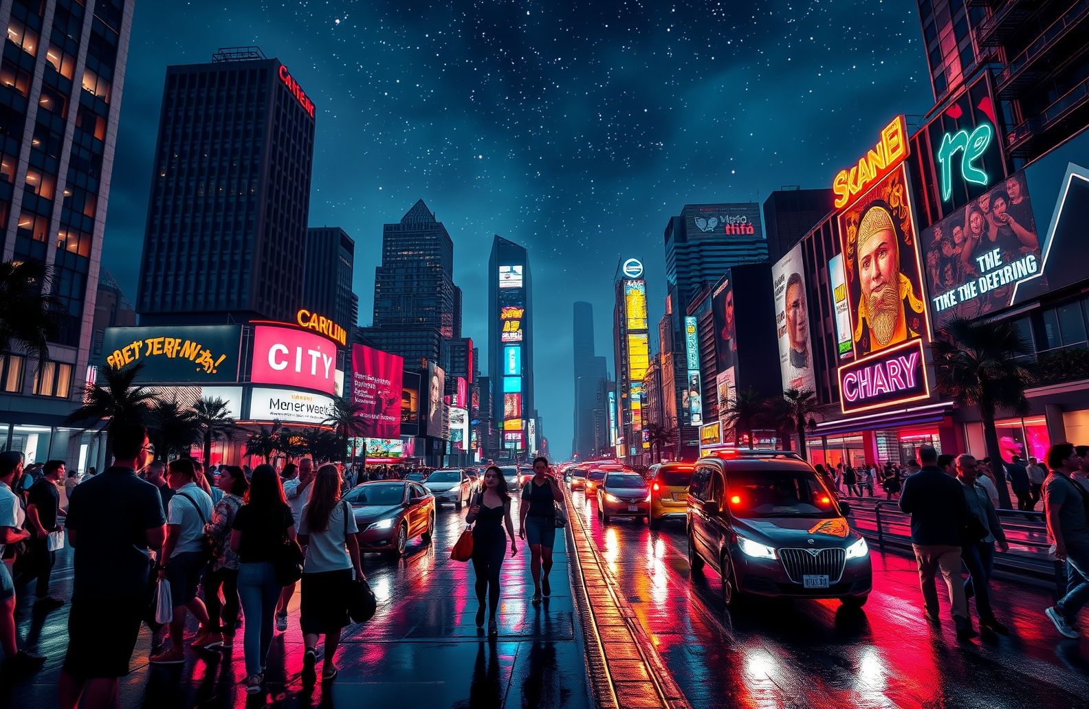 Street Wallpaper HD Night City