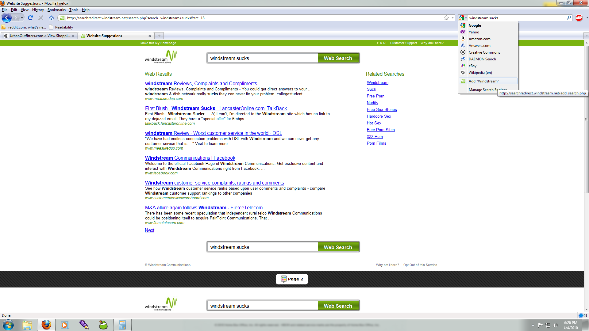 Windstream In Windstorm Over Isp S Search Redirects Ars Technica
