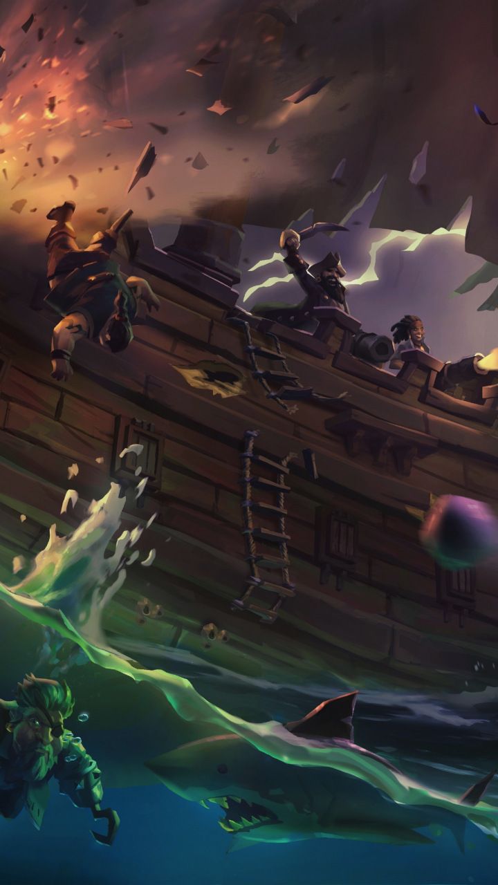 Sea Of Thieves Ship Pirates Video Game Wallpaper