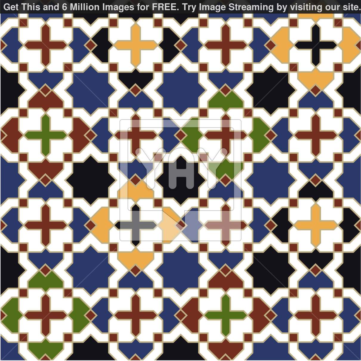 Moroccan Tile Background Seamless Islamic