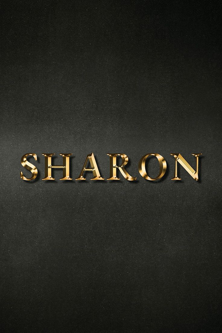 Sharon Typography In Gold Effect Design Element Wallpaper