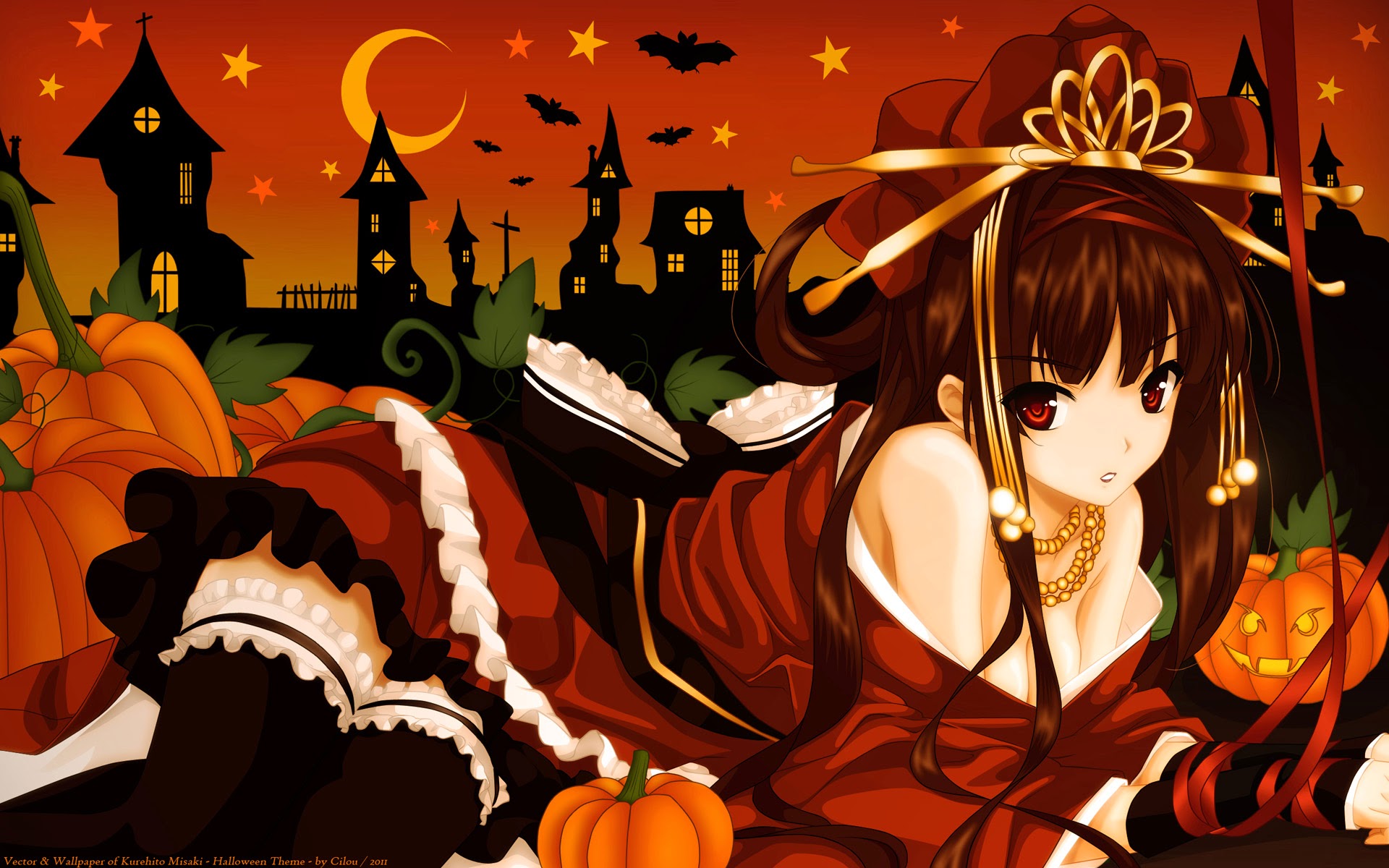 Anime Halloween Girl Wallpaper HD