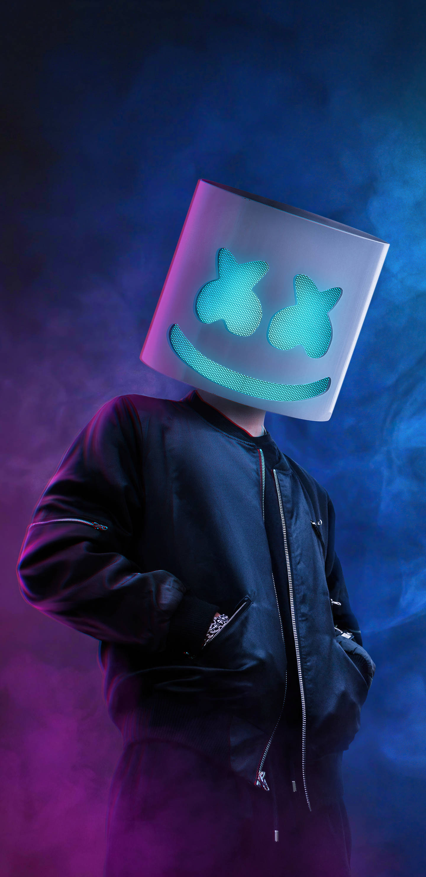 Blue Marshmello HD iPhone Wallpaper
