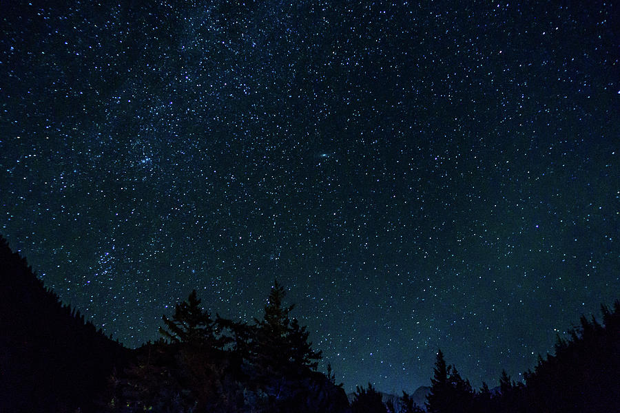 Many Starts On Blue Dark Night Sky As A Cosmos Background