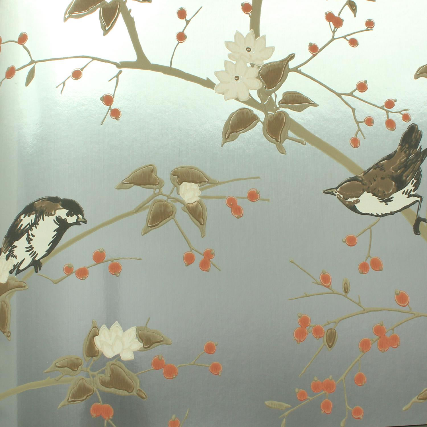 Carlucci Di Chivasso Aviarium Foil Wallpaper In Duck Egg 10m Roll
