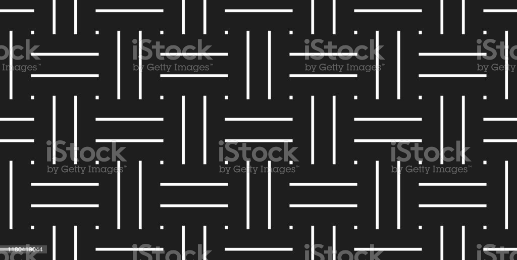 Seamless Vector Weaving Pattern Linear Background With Crossed