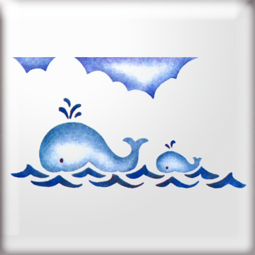 whale baby shower border for word document