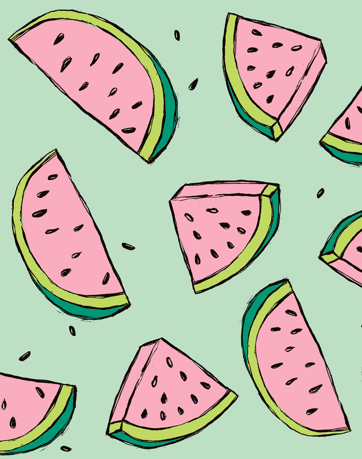 Watermelon Wallpaper Green Kids Fruit Peel And Stick