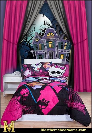 Haunted Mansion Wallpaper Curtains, Monster High Curtains