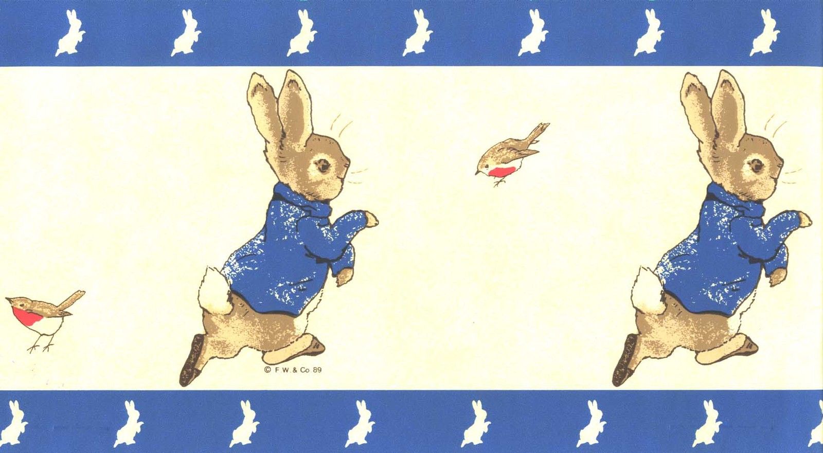 Potter The Tale Of Peter Rabbit Wallpaper Border Bpc13038w Blue