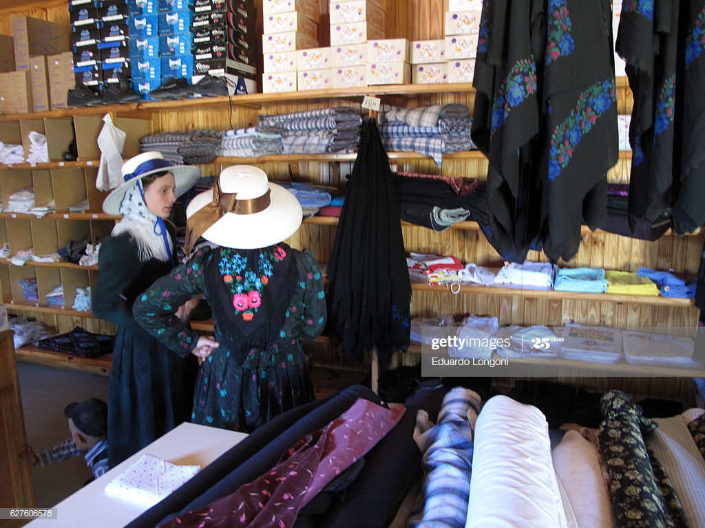 Mennonite Women Buy Clothes In The Village Shop Guatrach