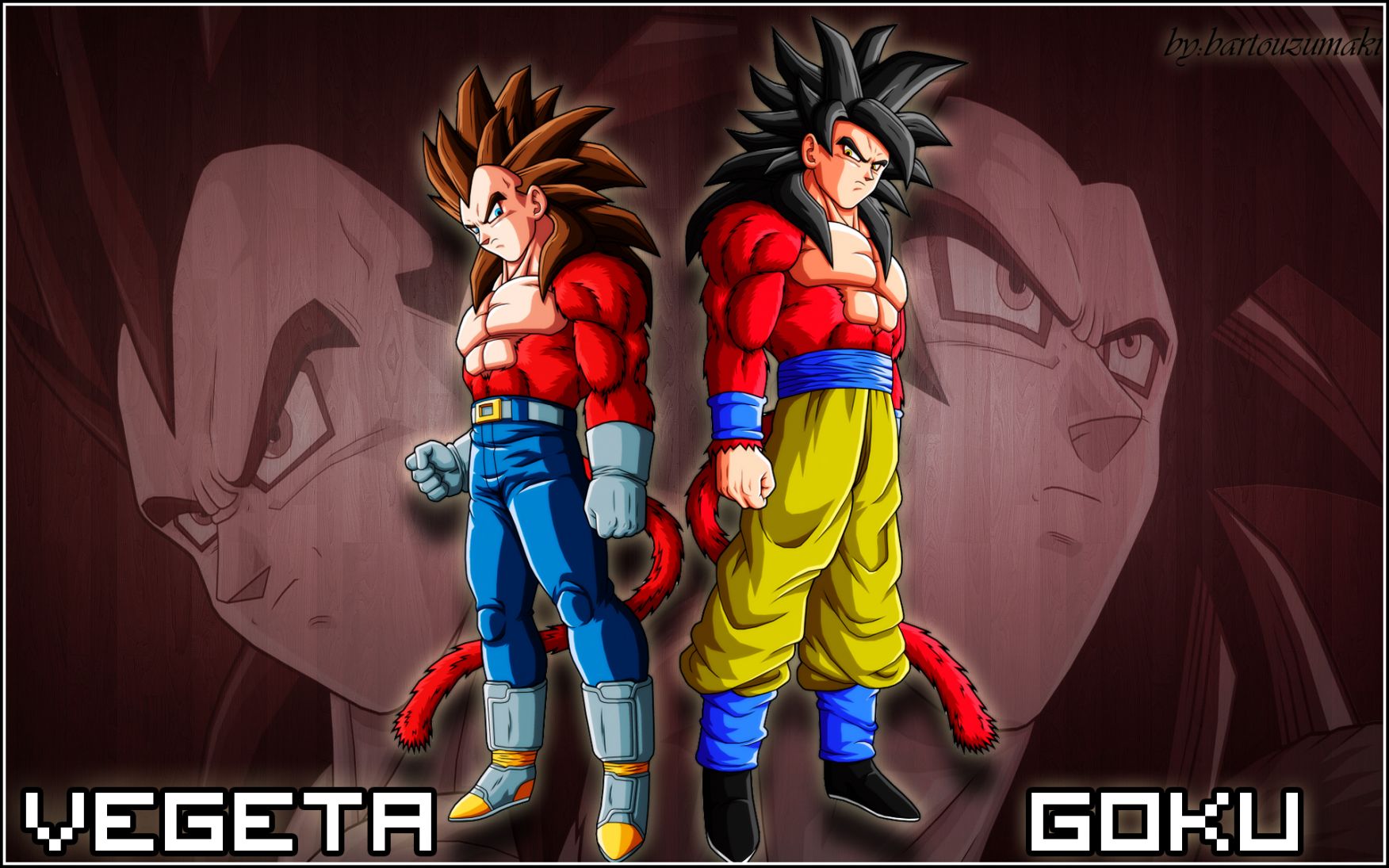 Unidades Dbz Fans Wallpaper Goku Y Vegeta Ssj4 Full HD Html