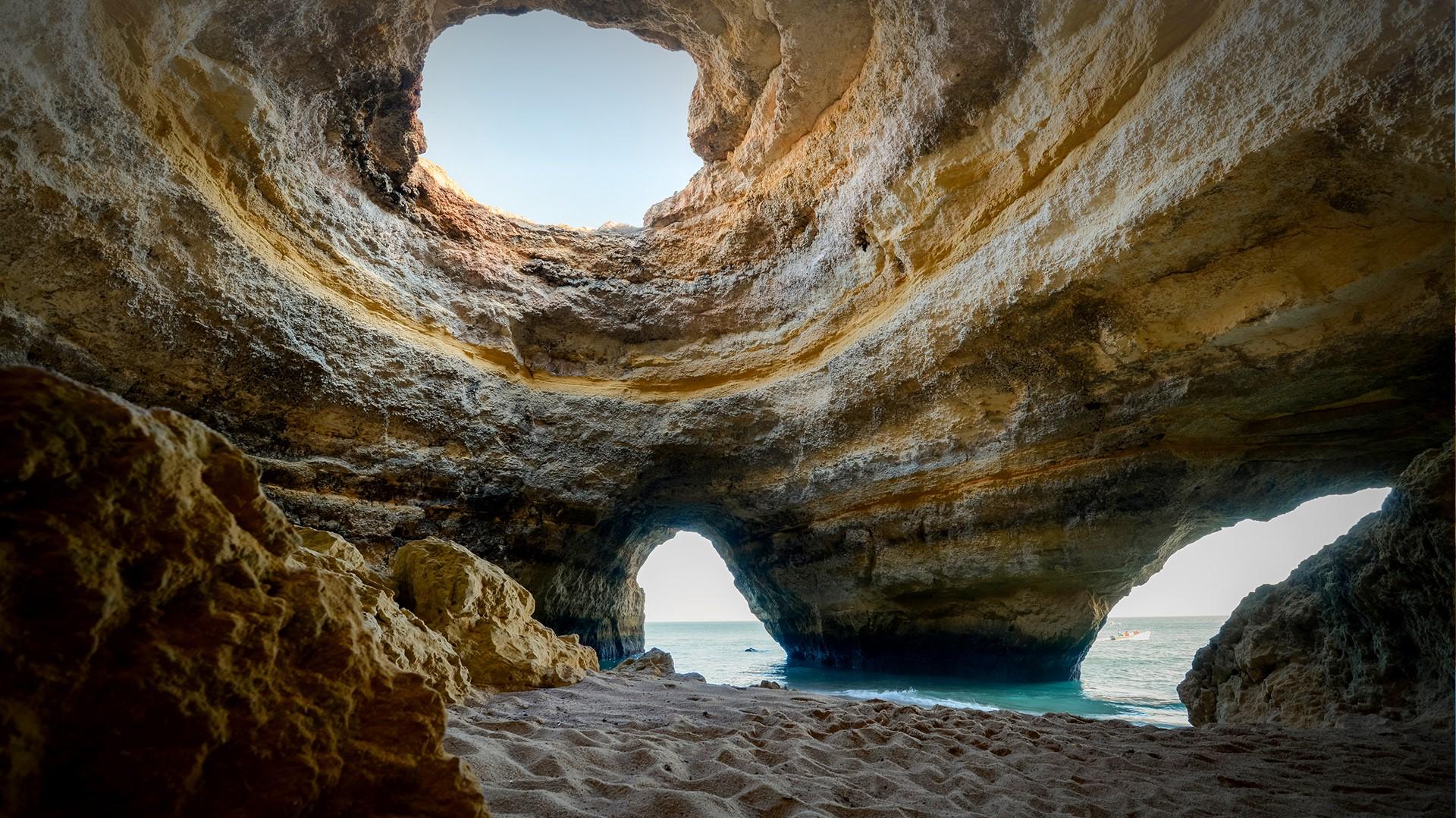 Benagil Beach Sea Cave Algarve Lagoa Portugal Windows