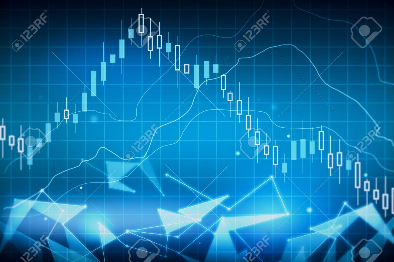 Creative Glowing Forex Chart Wallpaper Trade And Stock Concept