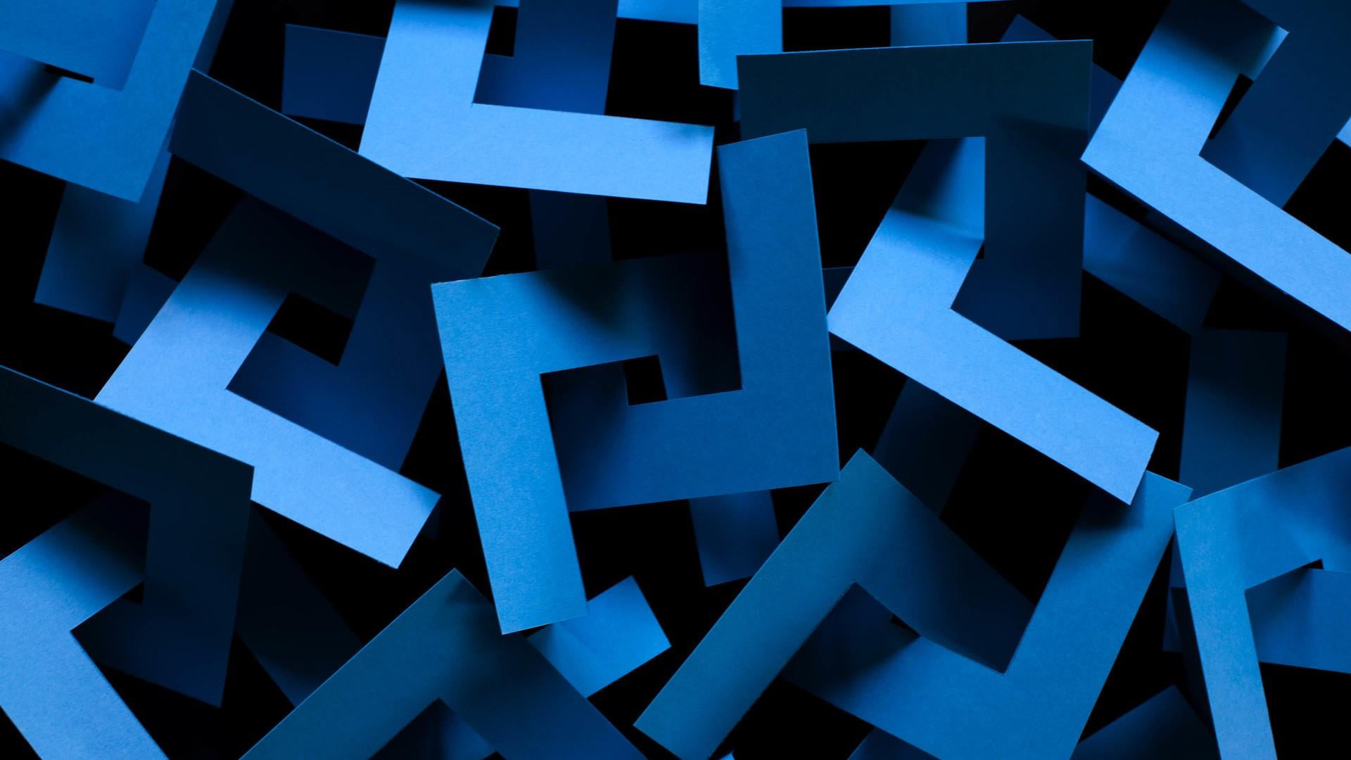 Blue Geometric Wallpaper