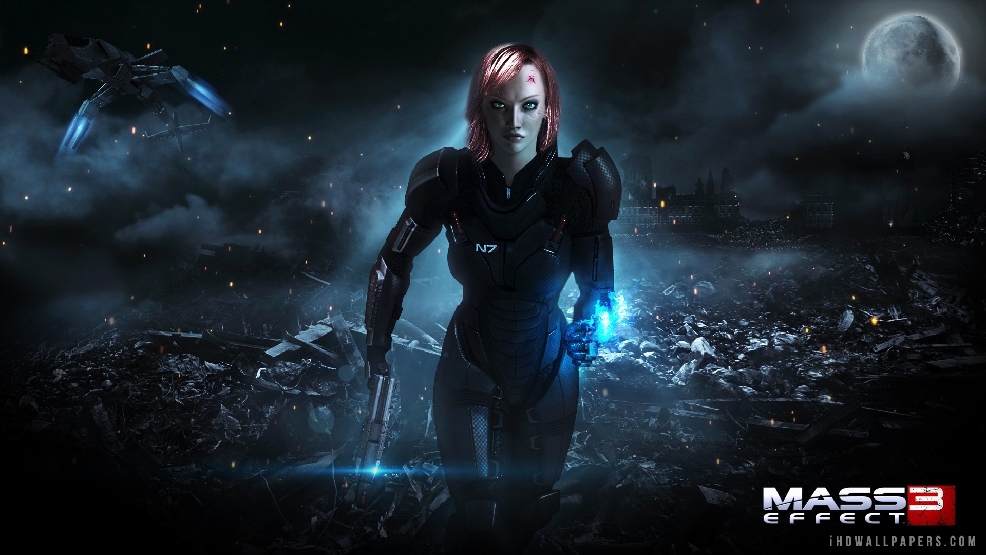 Female Shepard Mass Effect Wallpaper Background In HD
