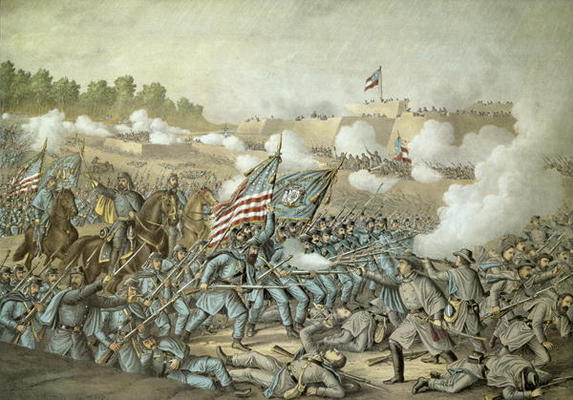 Battle Of Williamsburg 5th May By Kurz Allison Colour Litho