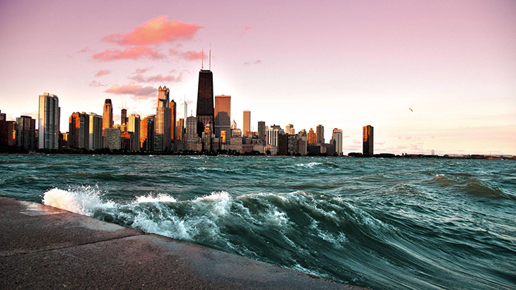 Chicago And Lake Michigan Hd Wallpaper Desktop