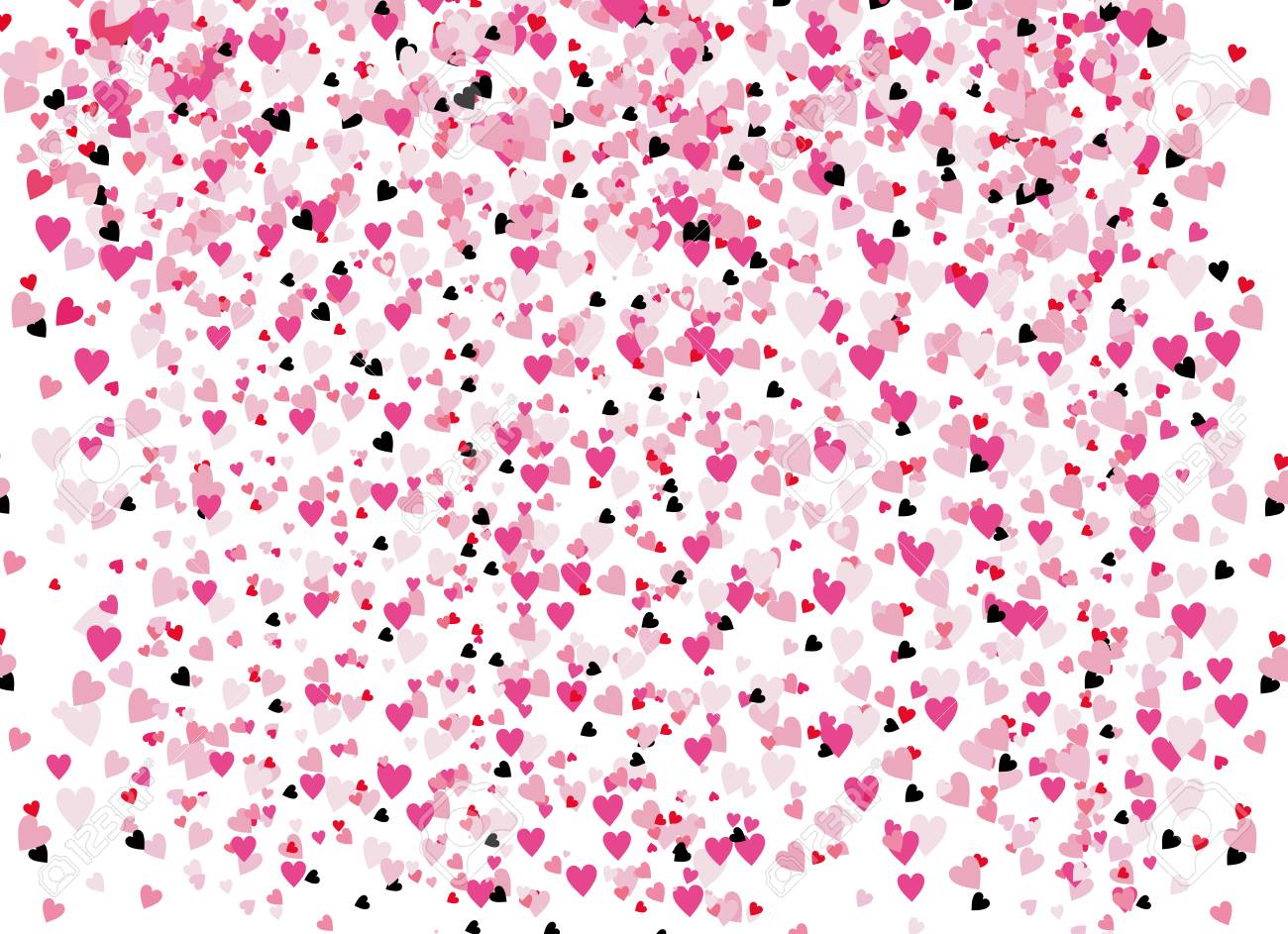 The Background Of Many Scattered Hearts Theme Love