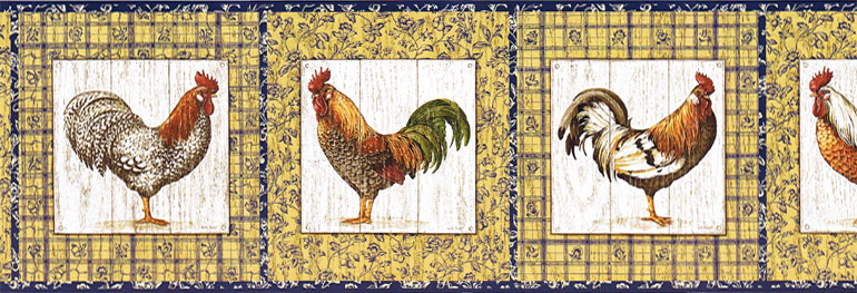 New Blonder Gypsy Rooster Wallpaper Border Bunda Daffa