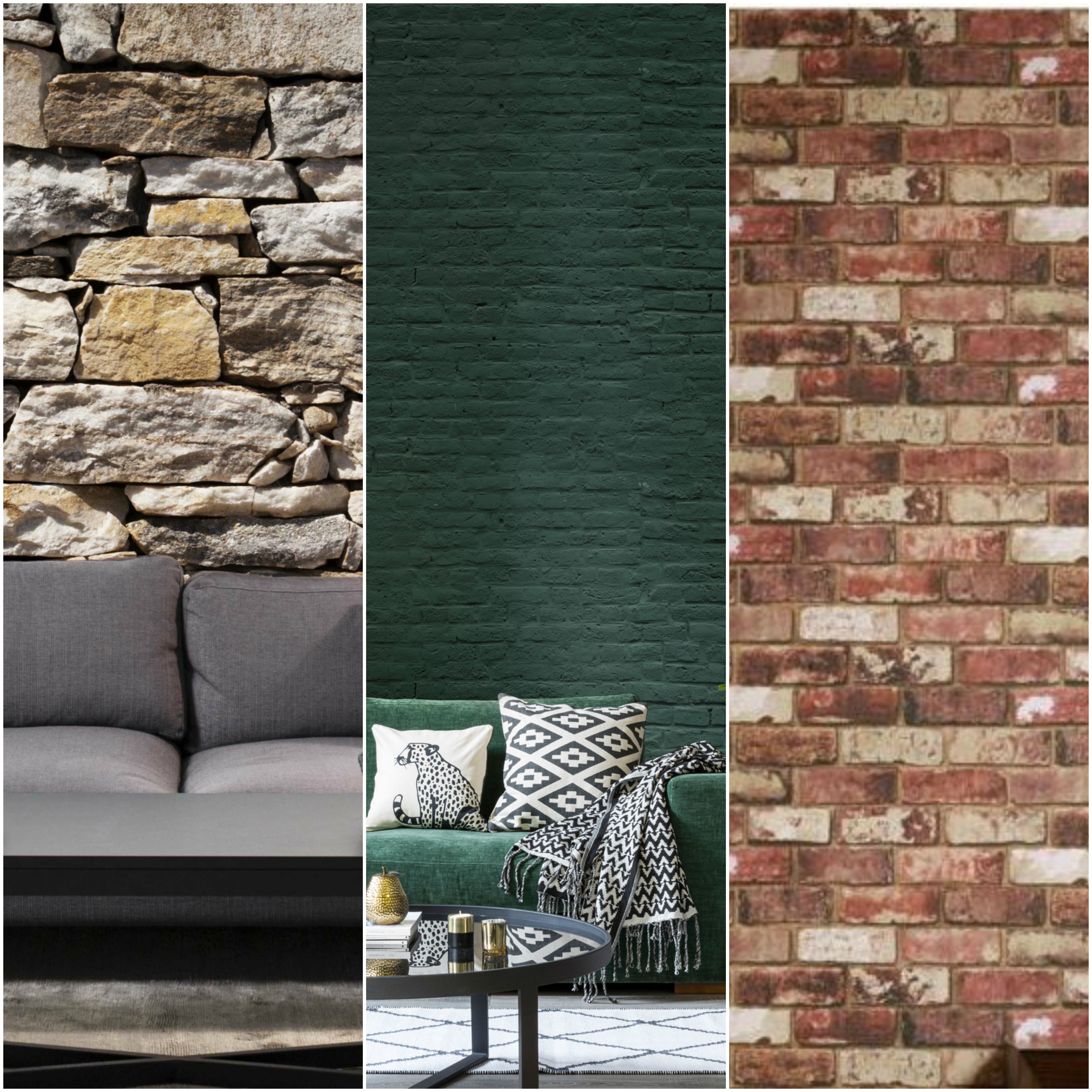 Stylish Brick Effect Wallpaper Designs Ideas