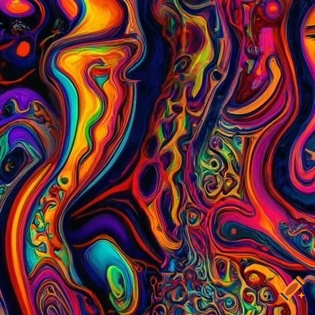 Distorted Psychedelic Grunge Background Wallpaper