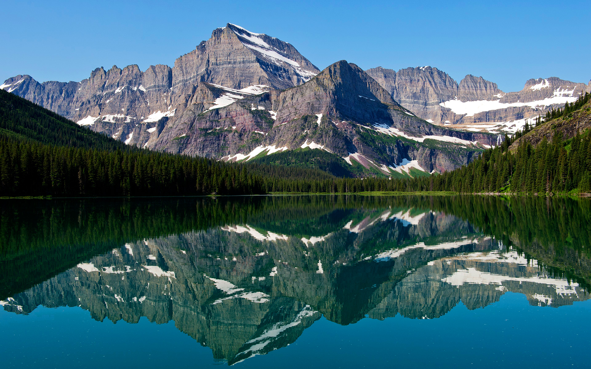 Mountain Lake Reflections Wallpaper HD
