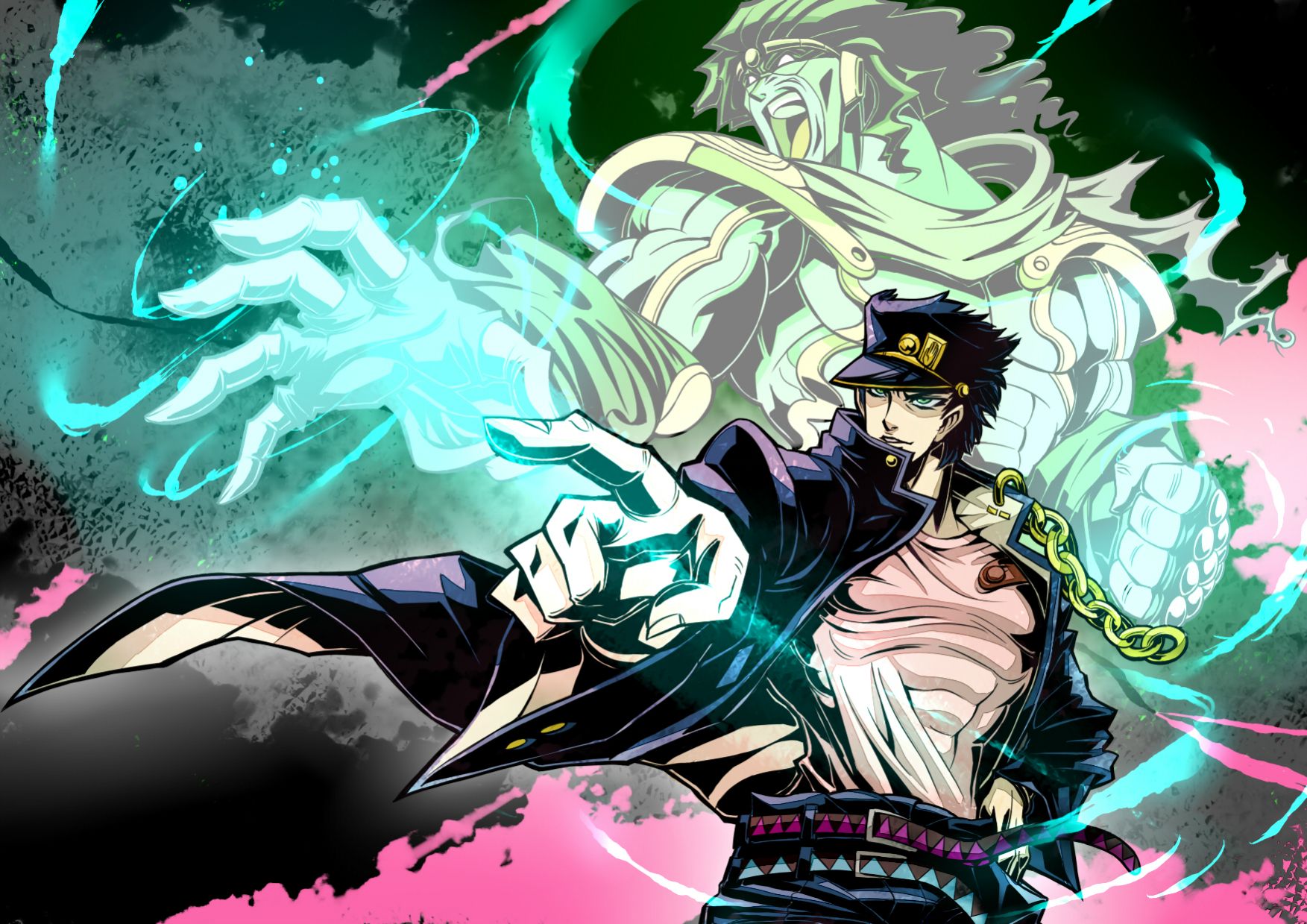 Jotaro Kujo Anime Jojo S Bizarre Adventure Wallpaper