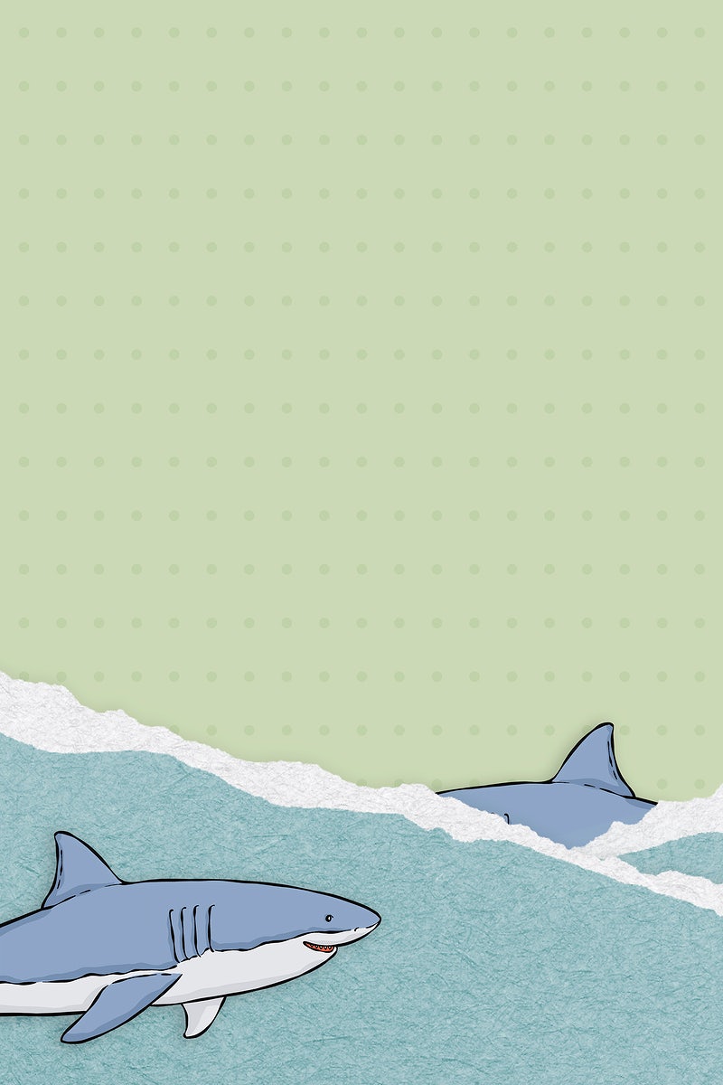 Cute Shark Cartoon Wallpaper Stock Vector Royalty Free 602290703   Shutterstock