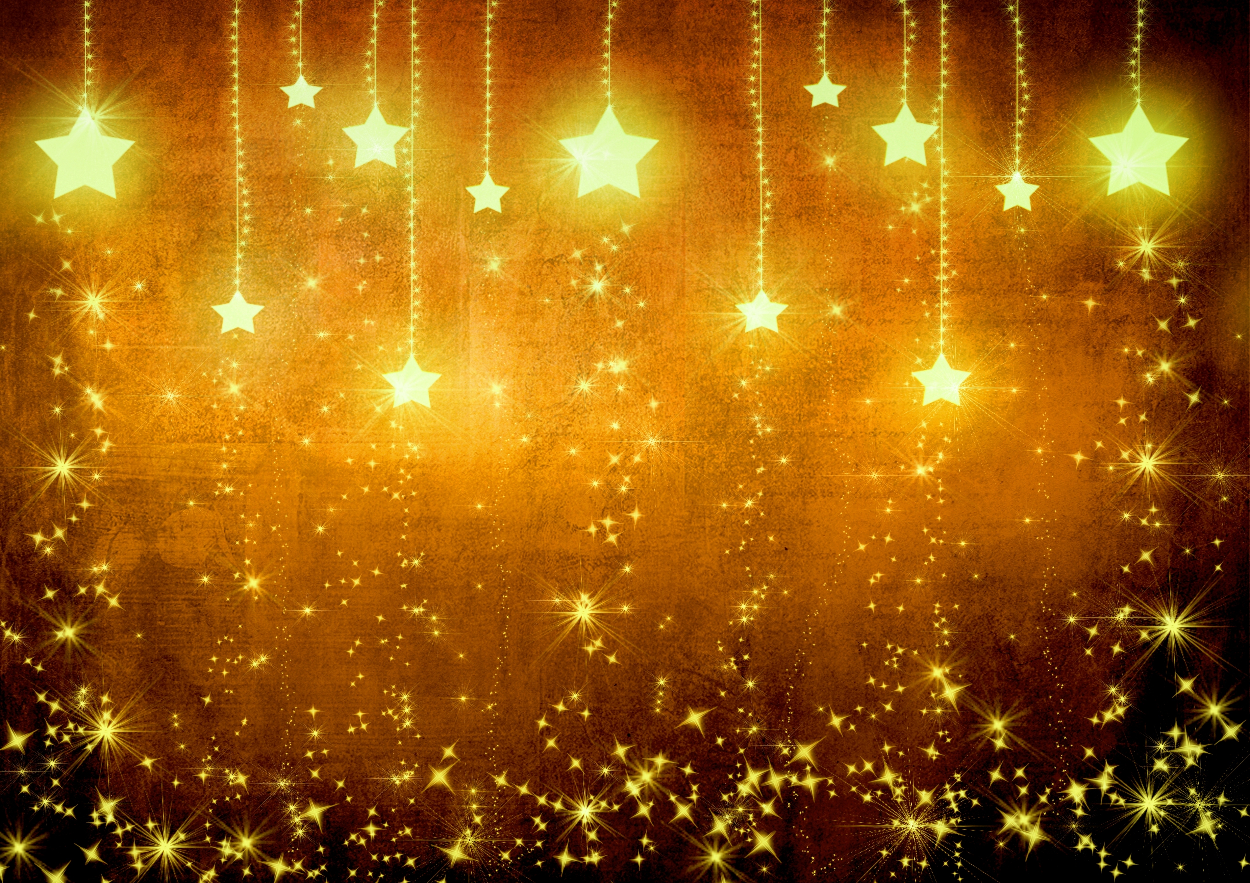 Star gold holiday background brown yellow light texture