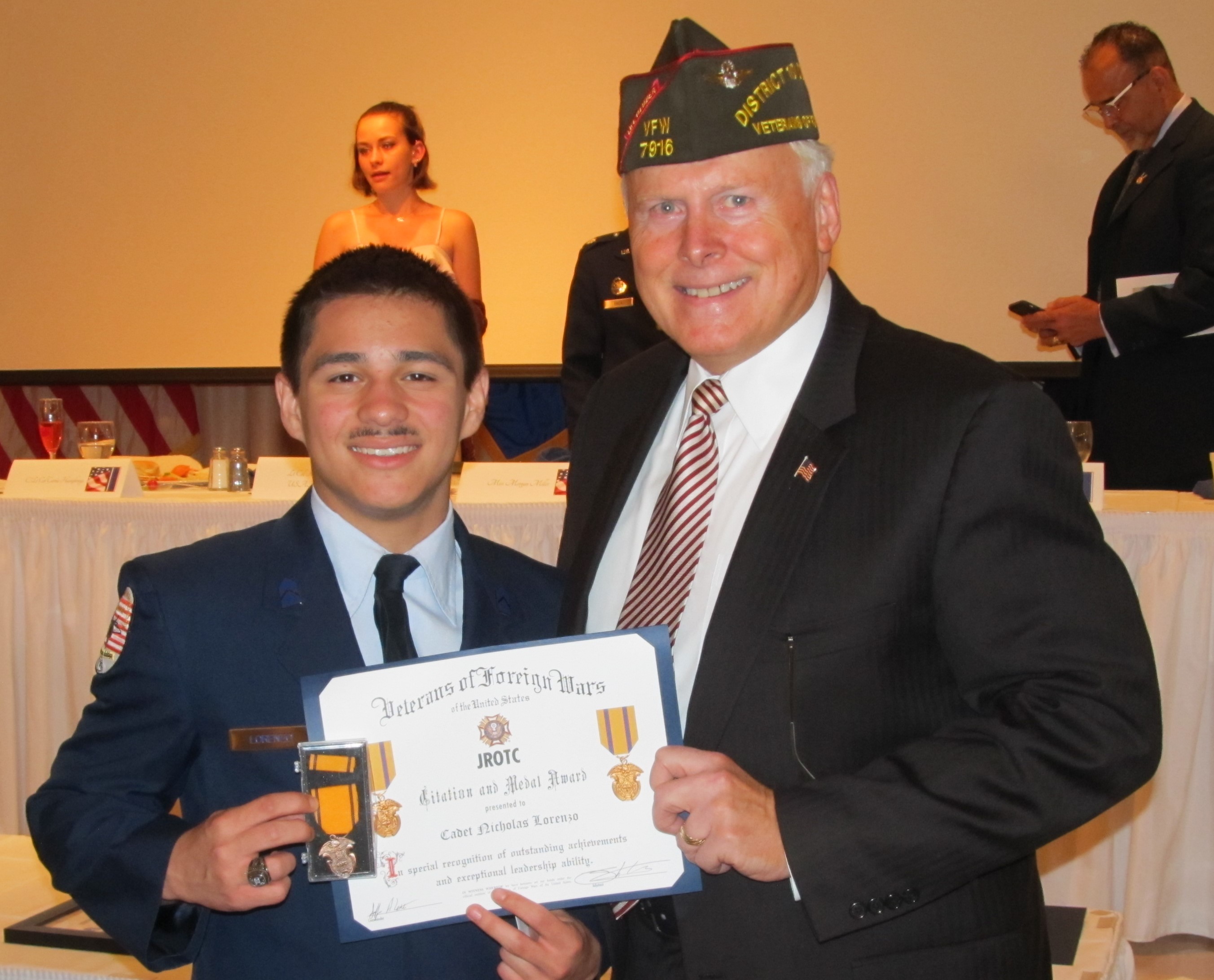 Virginia District Presents Vfw Award To Outstanding Afjrotc